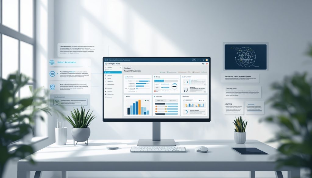 lucid origin create a premium realistic professional image representing custom software devel 0